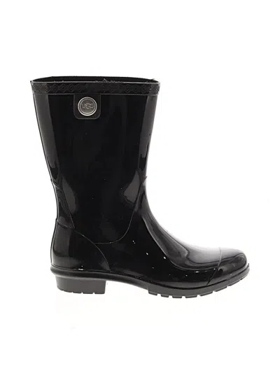 Pre-owned Ugg Rain Boots In Black