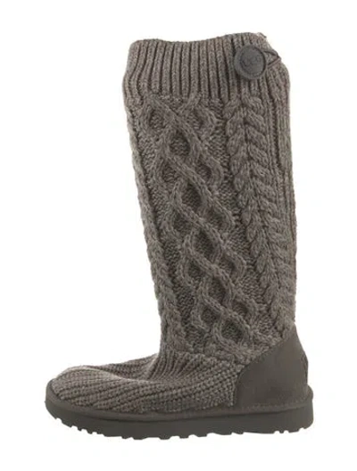 Pre-owned Ugg Rain Boots In Gray