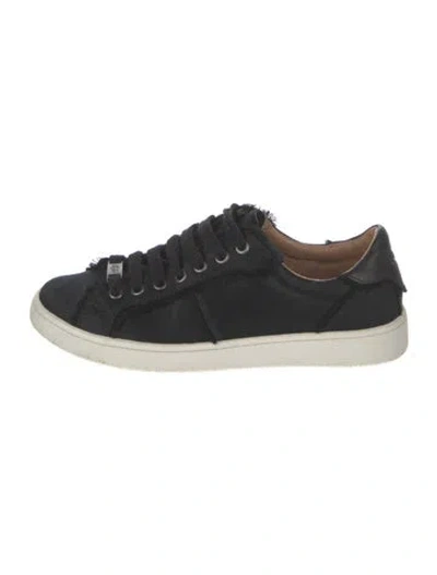 Pre-owned Ugg Raw-edge Trim Sneakers In Blue