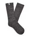 Ugg Rib Knit Crew Socks In Black