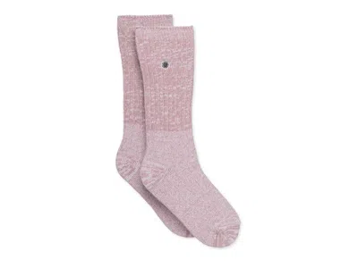 Ugg Rib Knit Crew Socks In Dusty Pink