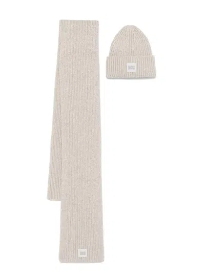 Ugg Rib Knit Set In Gray