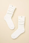 Ugg Rib Knit Slouchy Crew Socks In White