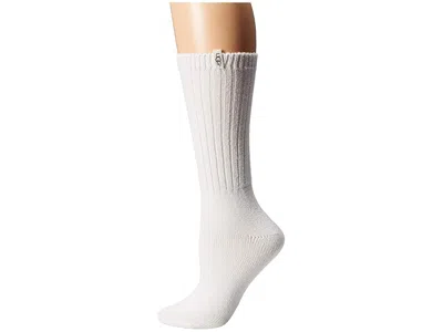 Ugg Rib Knit Slouchy Crew Socks Women's Crew Cut Socks Shoes White: One Size