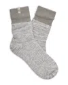 Ugg Rib Slouchy Quarter Socks In Seal