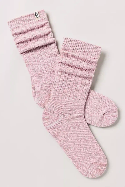 Ugg Rib Knit Slouchy Socks In Pink