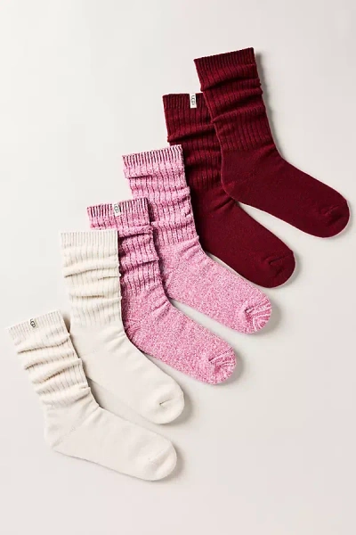 Ugg Rib Knit Slouchy Socks In Red