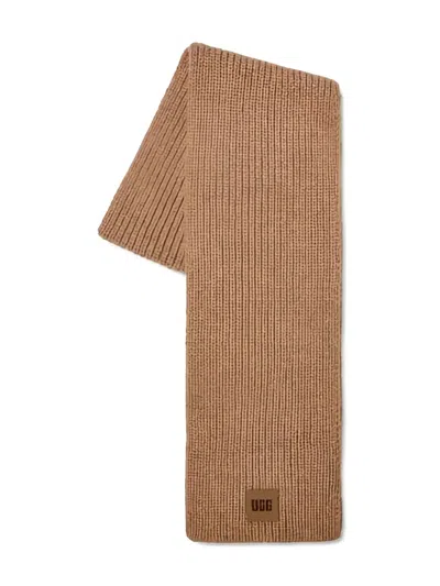 UGG RIBBED-KNIT SCARF