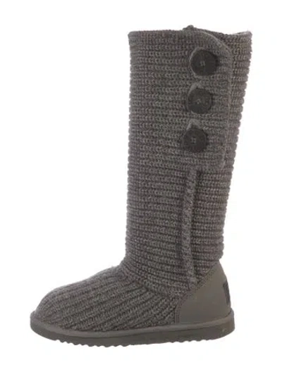 Pre-owned Ugg Riding Boots In Gray