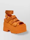 Ugg Rise Gold Ankle Strap Platform Sandal In Orange