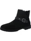 Ugg Romely Suede Buckle Classic Ankle Boots In Black