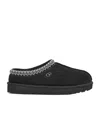 Ugg Black Tasman Ii Contrast-stitch Suede Slippers 2-7 Years Eur 26 / 8.5 Uk In Black