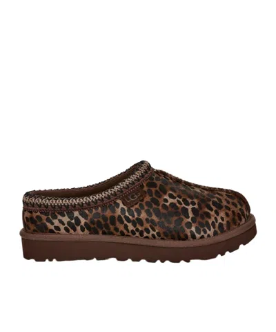 Ugg Round-head Flat Shoes In Animal Print