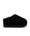 Ugg Pumped Suede Slippers In Black