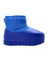 Ugg Womens Classic Mini Pumped Moulded Suede Boots Bl In Blue