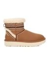 Ugg Womens Tan Classic Mini Atherson Suede And Shearling Ankle Boots Eur 36 / 3 Uk In Brown