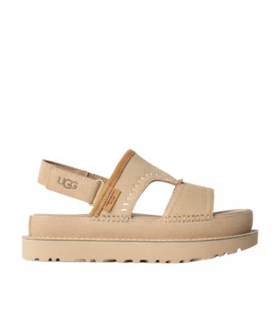 Ugg Round-headed Flat Sandals In Nude