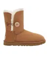 Ugg Bailey Button Ii Womens Suede Fur Lined Casual Boots In Brown