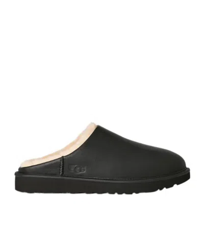 Ugg Round-toe Flat Slippers In Black