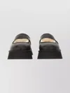 Ugg Round Toe Lace-up Shoes With Platform Sole In Black