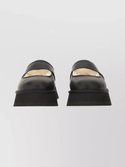 UGG ROUND TOE LACE-UP SHOES WITH PLATFORM SOLE