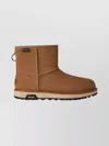 Ugg Round Toe Mini Waterproof Suede Boots In Brown