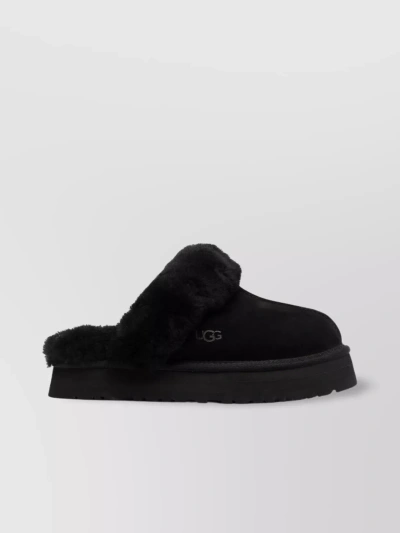 UGG ROUND TOE PLATFORM SLIPPER