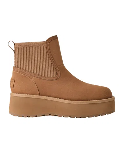 Ugg Round-toed Ankle Boots In Animal Print