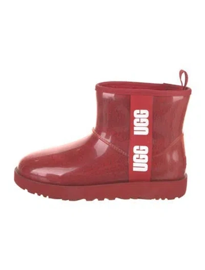 Pre-owned Ugg Rubber Boots In Red
