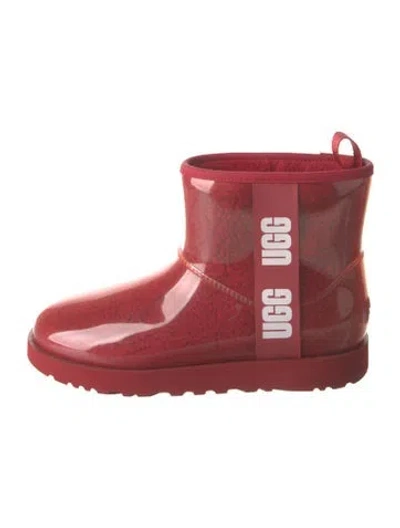 Pre-owned Ugg Rubber Boots In Red