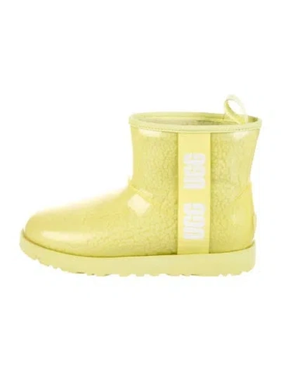 Pre-owned Ugg Rubber Boots In Yellow