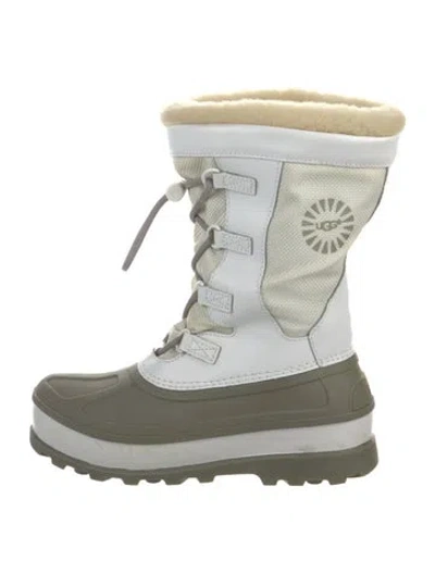 Pre-owned Ugg Rubber Colorblock Pattern Boots In Multi