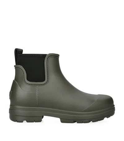 Ugg Rubber Droplet Rain Boots In Green