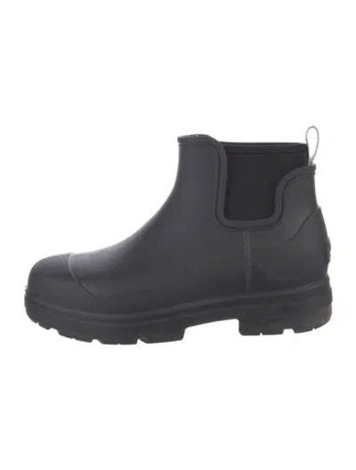 Pre-owned Ugg Rubber Rain Boots In Black