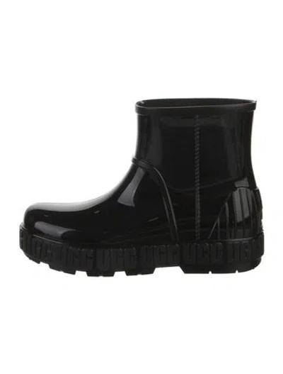 Pre-owned Ugg Rubber Rain Boots In Black