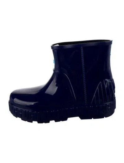 Pre-owned Ugg Rubber Rain Boots In Blue