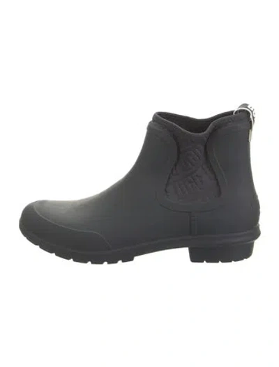 Pre-owned Ugg Rubber Rain Boots In Blue
