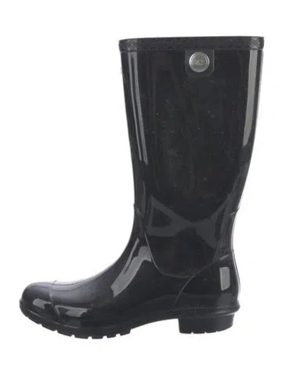 Pre-owned Ugg Rubber Rain Boots In Blue