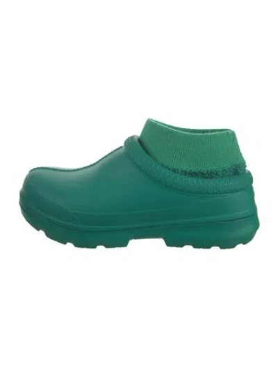 Pre-owned Ugg Rubber Rain Boots In Green