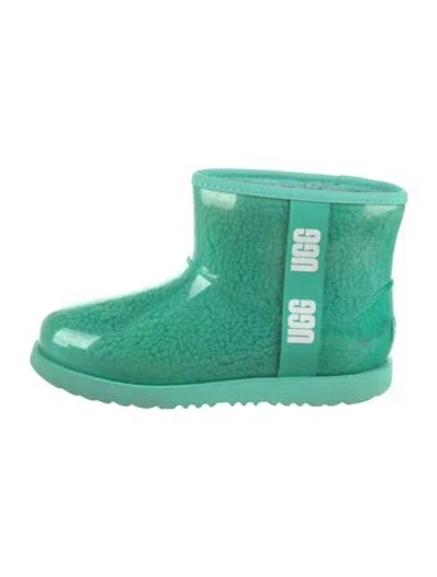 Pre-owned Ugg Rubber Rain Boots In Green