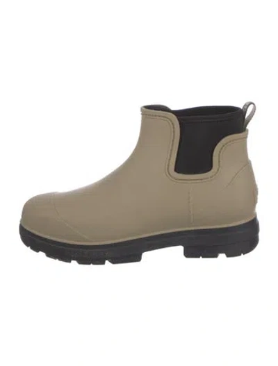 Pre-owned Ugg Rubber Rain Boots In Neutral