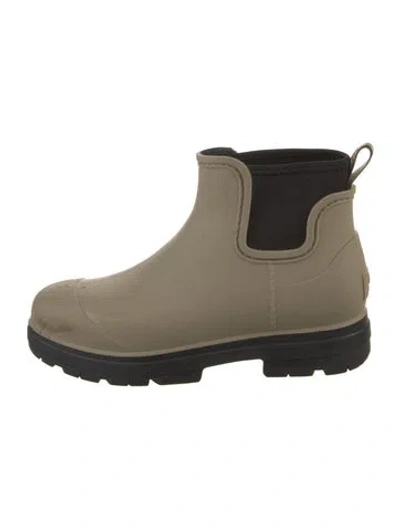 Pre-owned Ugg Rubber Rain Boots In Neutral