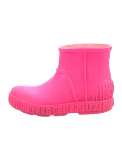 Pre-owned Ugg Rubber Rain Boots In Pink