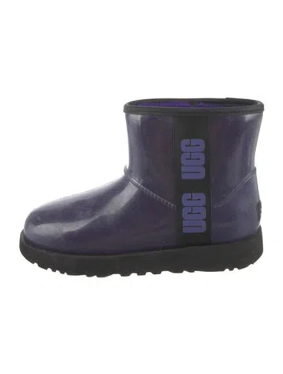 Pre-owned Ugg Rubber Rain Boots In Purple