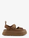 Ugg Rubber Sandals With Embossed Logo In Brown