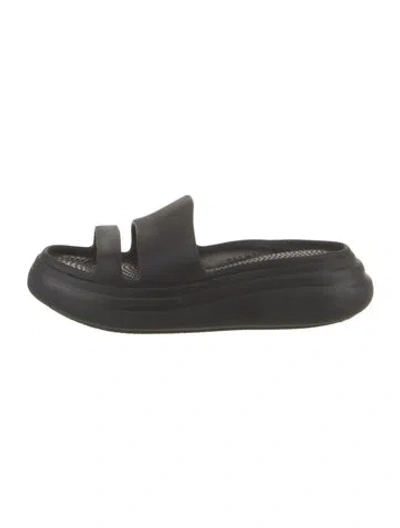 Pre-owned Ugg Rubber Slides In Black