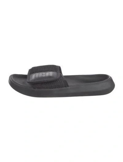 Pre-owned Ugg Rubber Slides In Black