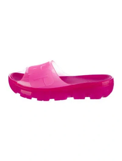 Pre-owned Ugg Rubber Slides In Pink