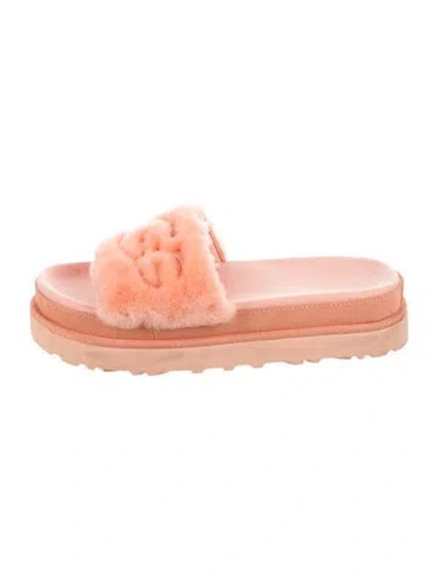 Pre-owned Ugg Rubber Slides In Pink