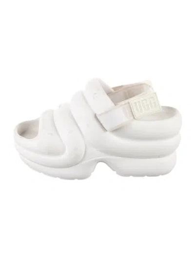 Pre-owned Ugg Rubber Slides In White